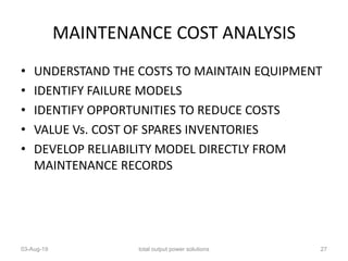 Maintenance evaluation ....... Strategy, Aspects | PDF