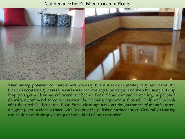 Maintenance For Polished Concrete Floors