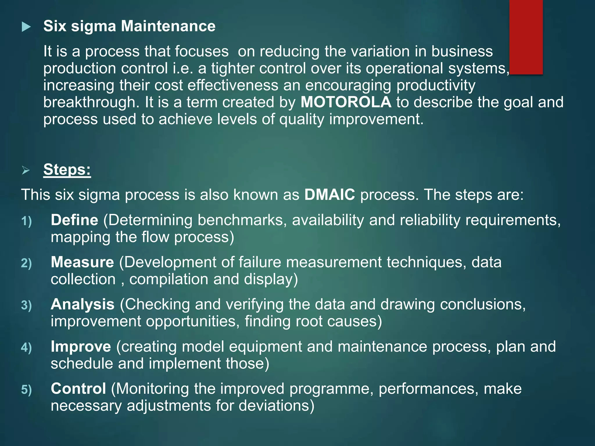 Maintenance management | PPTX