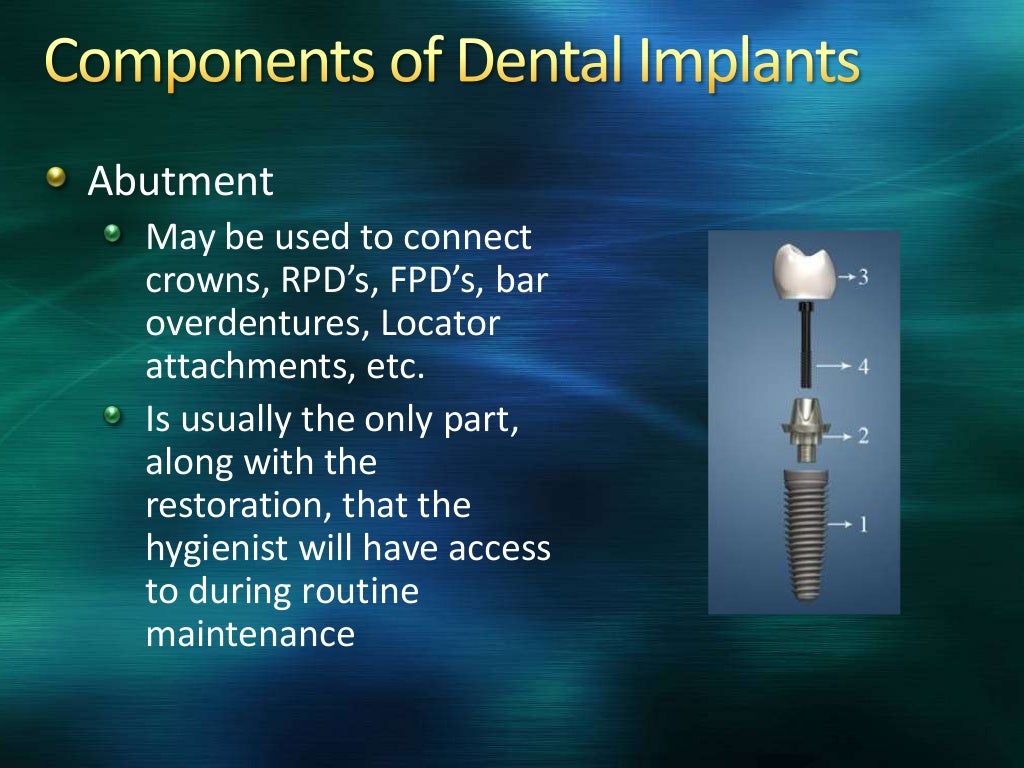Maintenance of dental implants