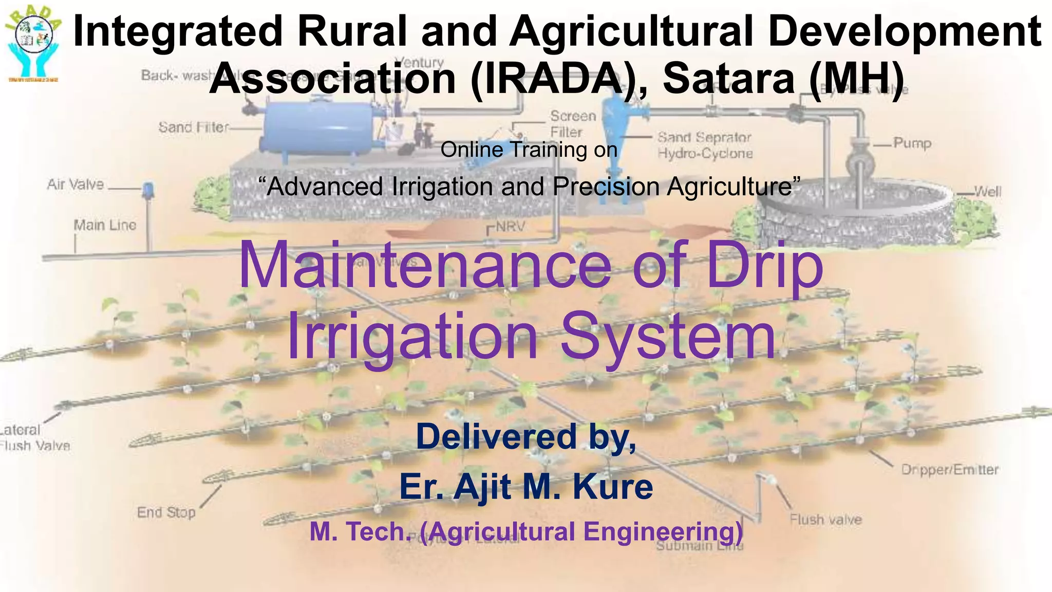 Maintenance of drip irrigation system PPT