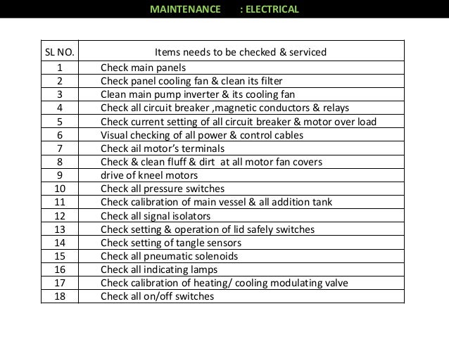 Electric Motor Maintenance Checklist - impremedia.net