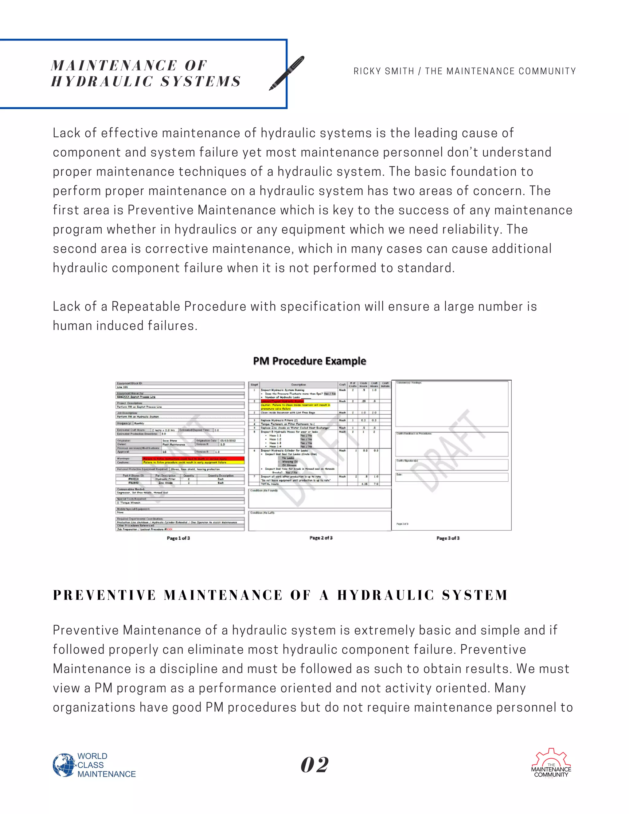 Maintenance of Hydraulic Systems | PDF