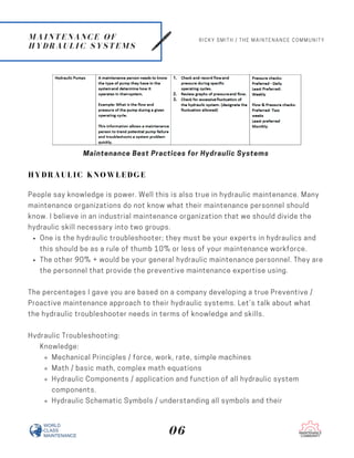 Maintenance of Hydraulic Systems | PDF