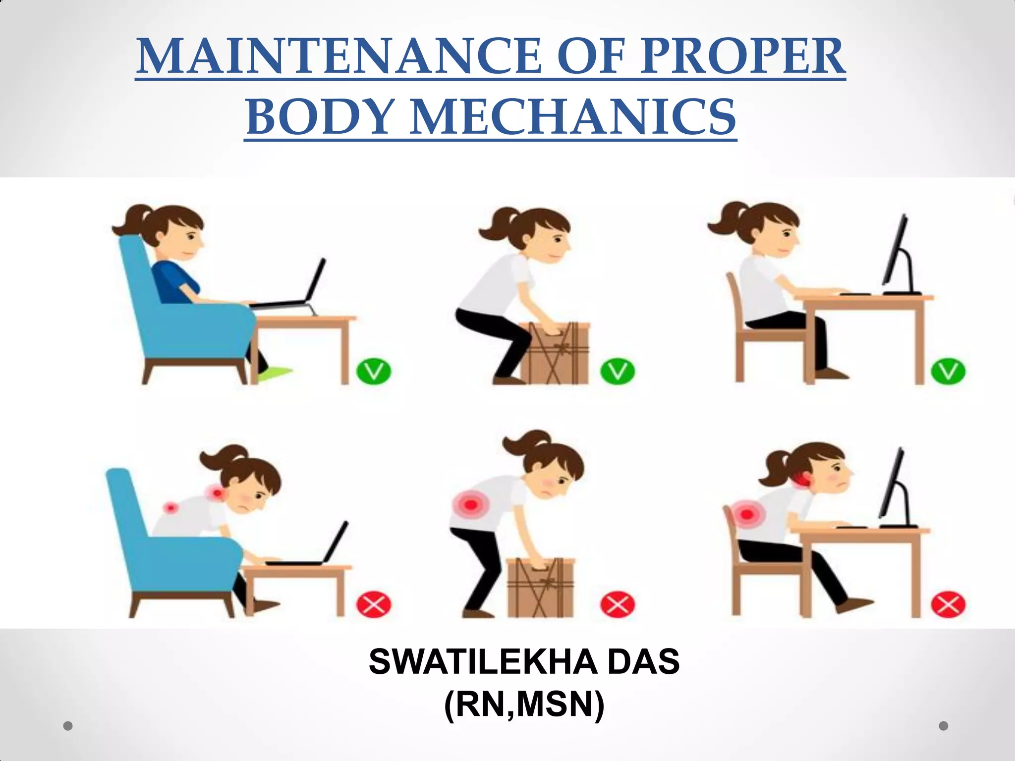 Maintenance of Proper Body Mechanics PPT