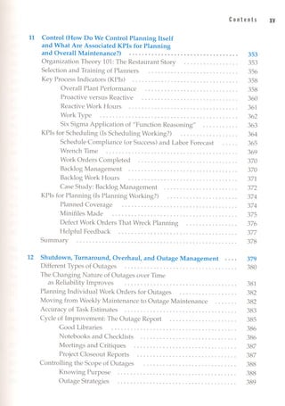 Maintenance planningscheduling