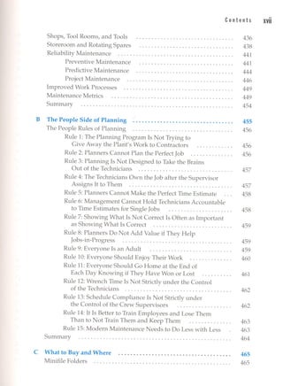 Maintenance planningscheduling