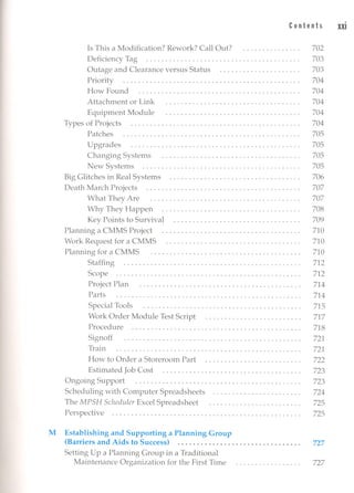 Maintenance planningscheduling