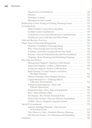 Maintenance planningscheduling