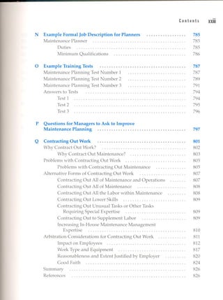 Maintenance planningscheduling