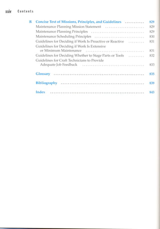 Maintenance planningscheduling