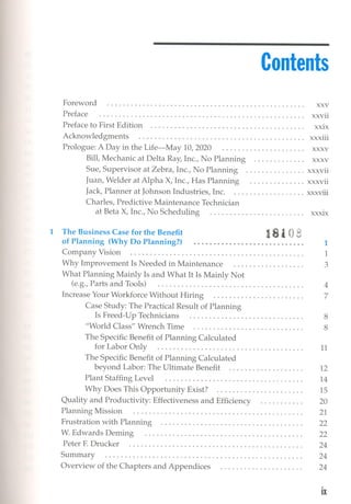 Maintenance planningscheduling