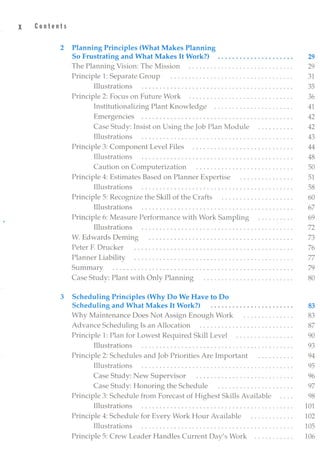 Maintenance planningscheduling