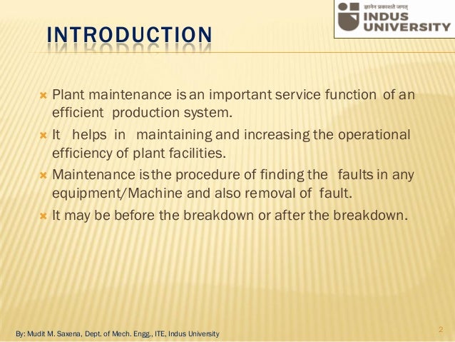 Maintenance Policies And Preventive Maintenance