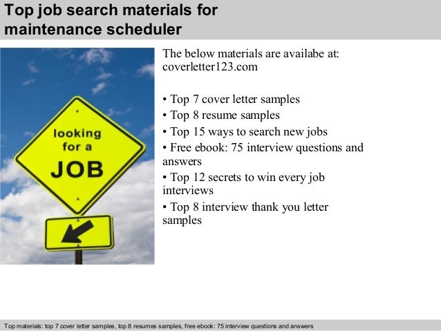 master scheduler cover letter