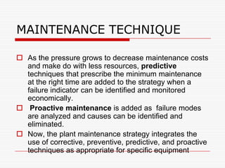 Maintenance Methods Maintenance strategies | PPT