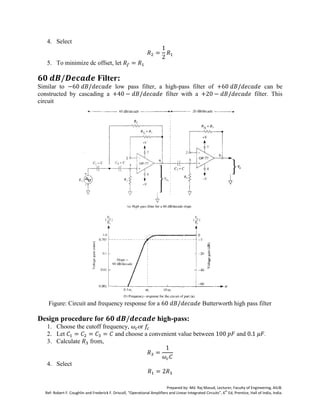 Operational Amplifier + Active Filters | PDF