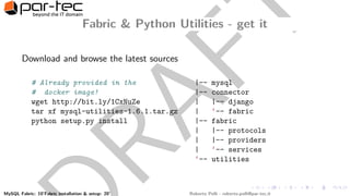 Orchestrating MySQL with Python and Docker | PPT