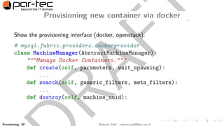 Orchestrating MySQL with Python and Docker | PPT