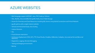 Microsoft Azure - Introduction | PPTX