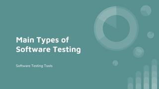 Main Types of
Software Testing
Software Testing Tools
 