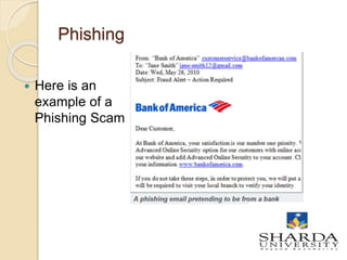 Phishing
 Here is an
example of a
Phishing Scam
19
 
