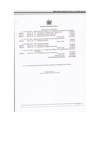 DIÁRIO OFICIAL EDIÇÃO Nº 857 DE 01 A 15 DE MAIO DE 2010
 