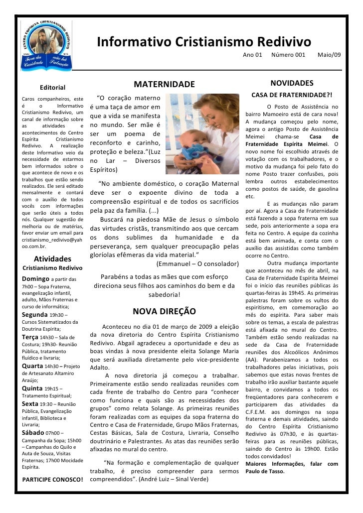 Informativo Cristianismo Redivivo
                                                                                        ...