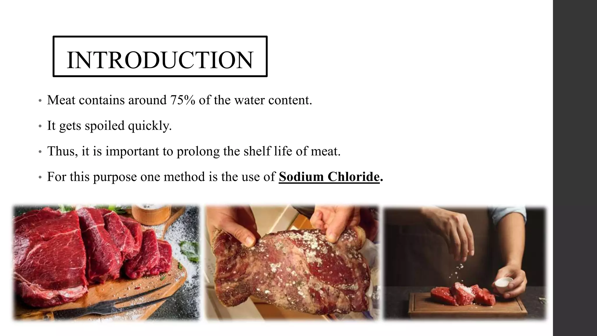 Preserving Meat Using Salt Preservation of meat by Sodium Chloride | PPT
