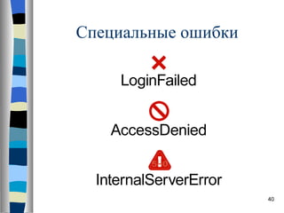 Специальные ошибки 