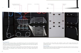 Cable Management
Managing voice, data and power cabling is a cinch with MAI because cable runs are laid in behind lif t-of f panel
segments, not bundled and fished through structural elements. Reconfigure an of fice floorplan in hours instead of
days without disrupting the entire local area network. Savings are long term because moves, adds and changes can
be mastered by in-house personnel after minimal training.
MAISPACE conforms to telecommunications industry standards for horizontal cabling systems in open offices. Easily
accessible consolidation points provide an interconnection between work area outlets and telecommunications
closets to create a zone distribution system. Unrestricted cable pathway access simplifies adding capacity or
rerouting networks.
Factory terminated and tested modular cable assemblies in copper or fiber support plug-and-play of fice
reconfigurations. Category 7 cabling, surpassing all proposed industry standards, is available for data-intensive or
multimedia applications.
Power Distribution
Simplicity and utility describe the MAI power distribution system. Lay-in jumpers enable fast and easy changes for
power runs above or below worksurfaces. Each workspace can be equipped with at least one 4-circuit, 8-wire system
including a dedicated circuit for computer equipment.
Consolidation Points and
Plug-and-Play Cabling
Lay-in Cabling Work Area
Options
Power Distribution
System
Cable Loop
12 13
 