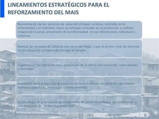 LINEAMIENTOS ESTRATÉGICOS PARA EL REFORZAMIENTO DEL MAIS 