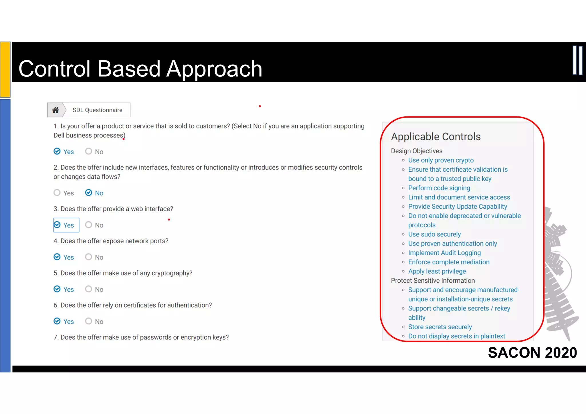 SACON 2020
Control Based Approach
 