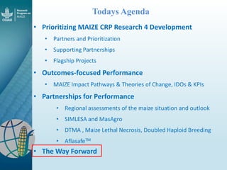 Maize - Presentation for Discussion with Donors and Partners - June 2013