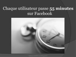Chaque utilisateur passe 55 minutes sur FacebookGuillaume SAGNES www.leblog.guizz.fr