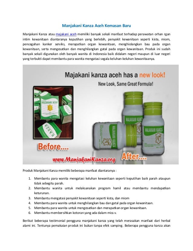 Manjakani Kanza - Jual Obat Manjakani Kanza Aceh Original