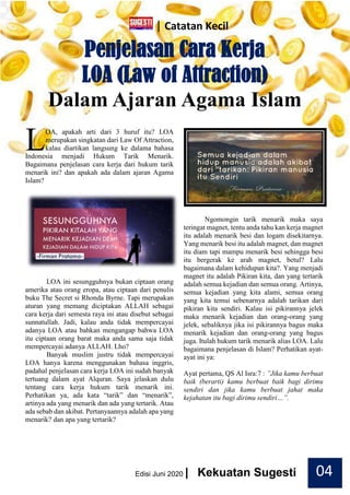 Majalah Kekuatan Sugesti Juni 2020 Membahas Loa Law Of Attraction