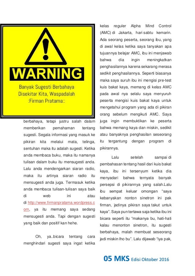 modal halal pinjaman usaha Kekuatan Majalah 2016 Edisi Oktober Sugesti