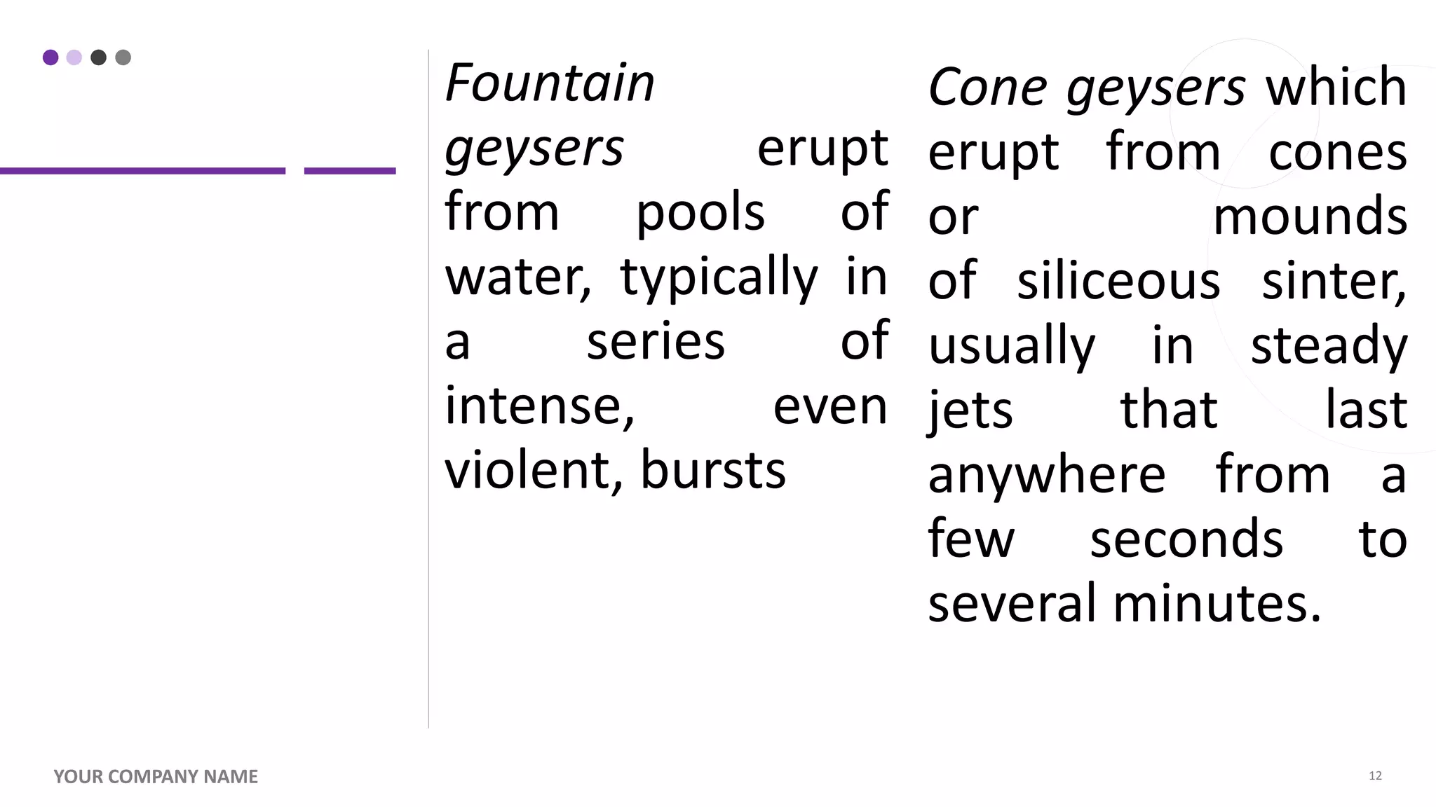 Geishers Mountains, geysers, hot springs | PPTX