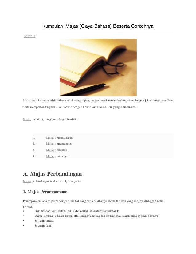 majas perbandingan majas perbandingan