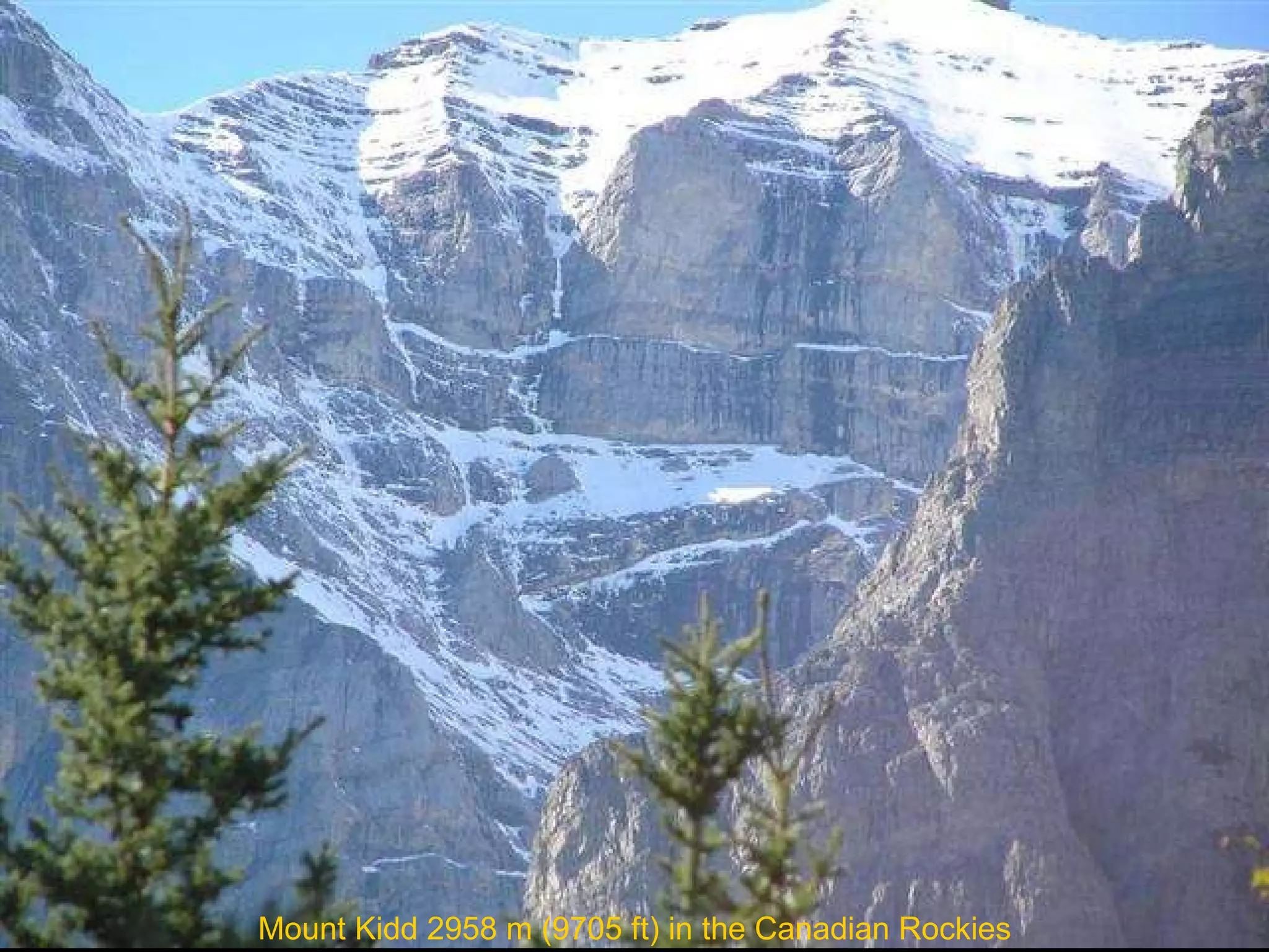Mount Kidd 2958 m (9705 ft)   in the Canadian Rockies 