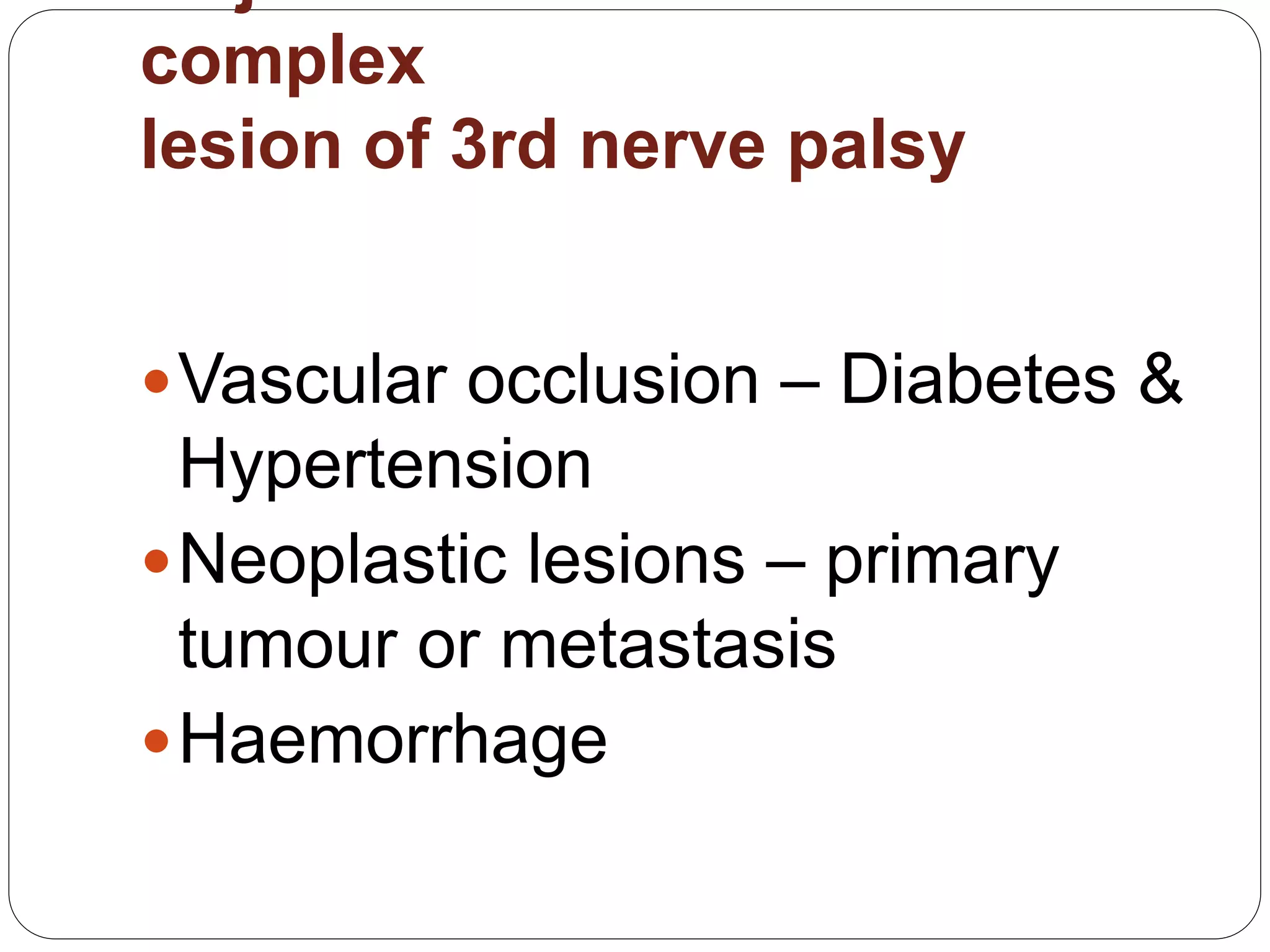 3rd nerve palsy | PPTX