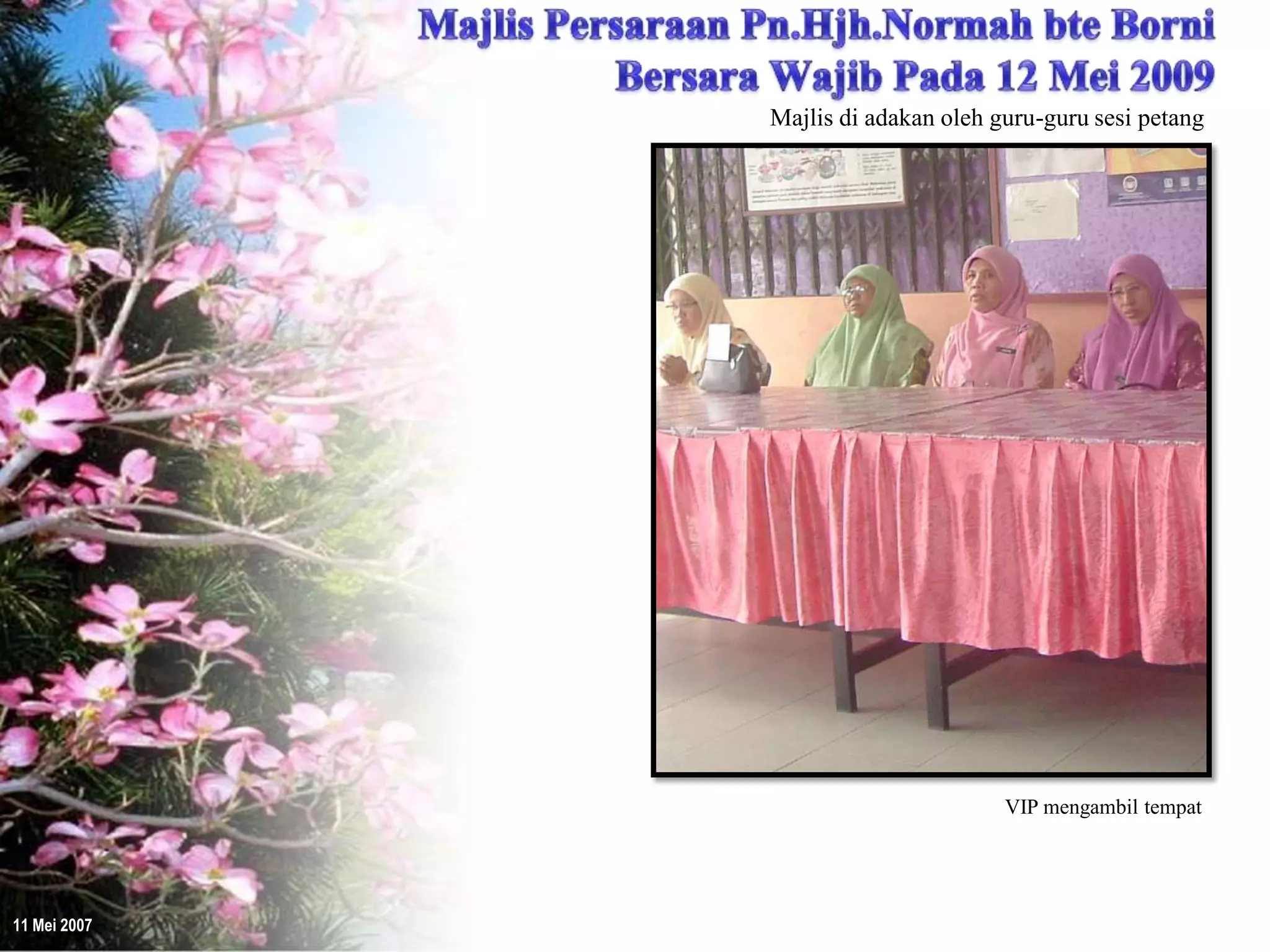 Majlis Persaraan Pn.Hjh.Normah bersama guru-guru Sesi Petang