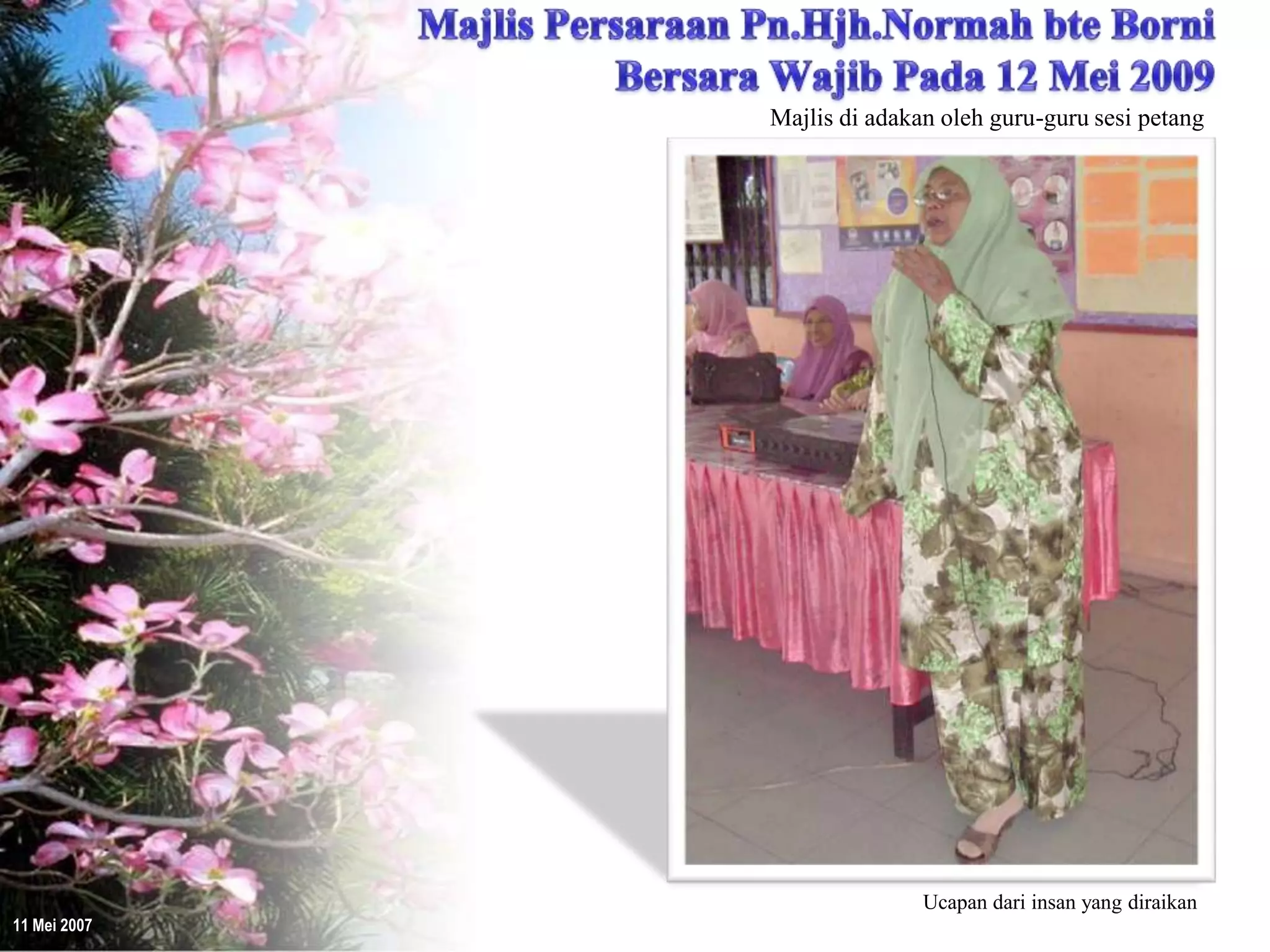Majlis Persaraan Pn.Hjh.Normah bersama guru-guru Sesi Petang