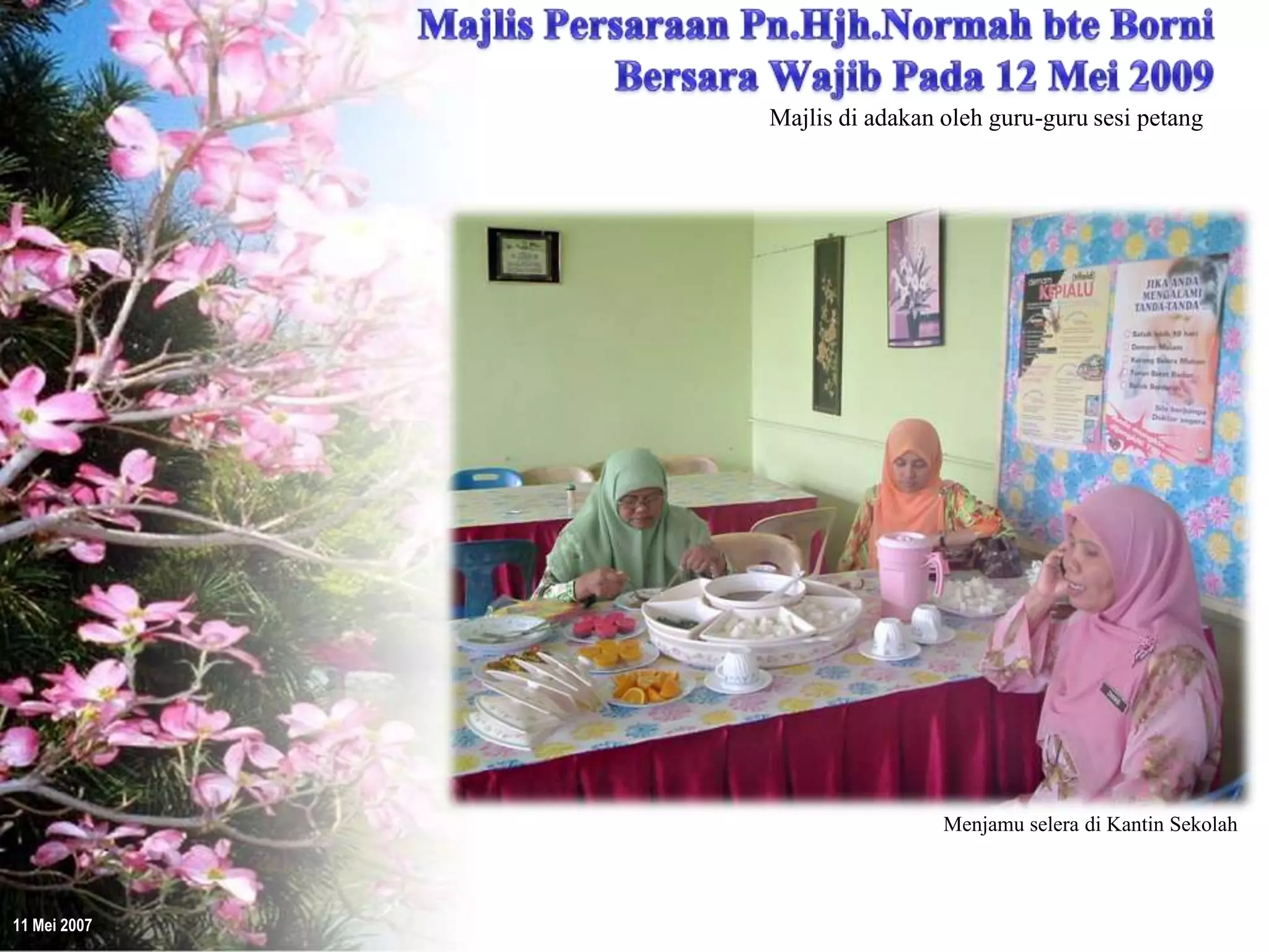 Majlis Persaraan Pn.Hjh.Normah bersama guru-guru Sesi Petang