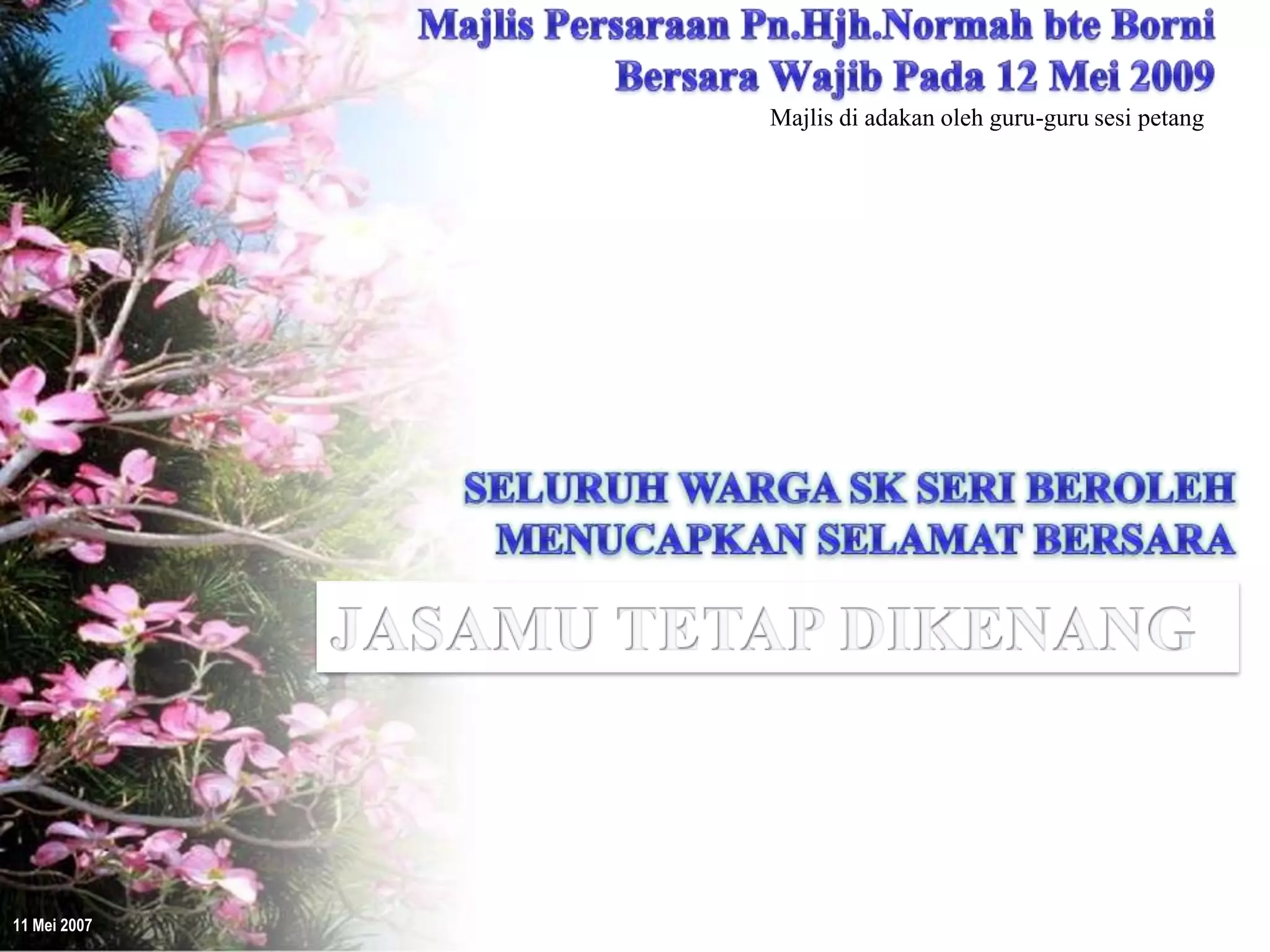 Majlis Persaraan Pn.Hjh.Normah bersama guru-guru Sesi Petang
