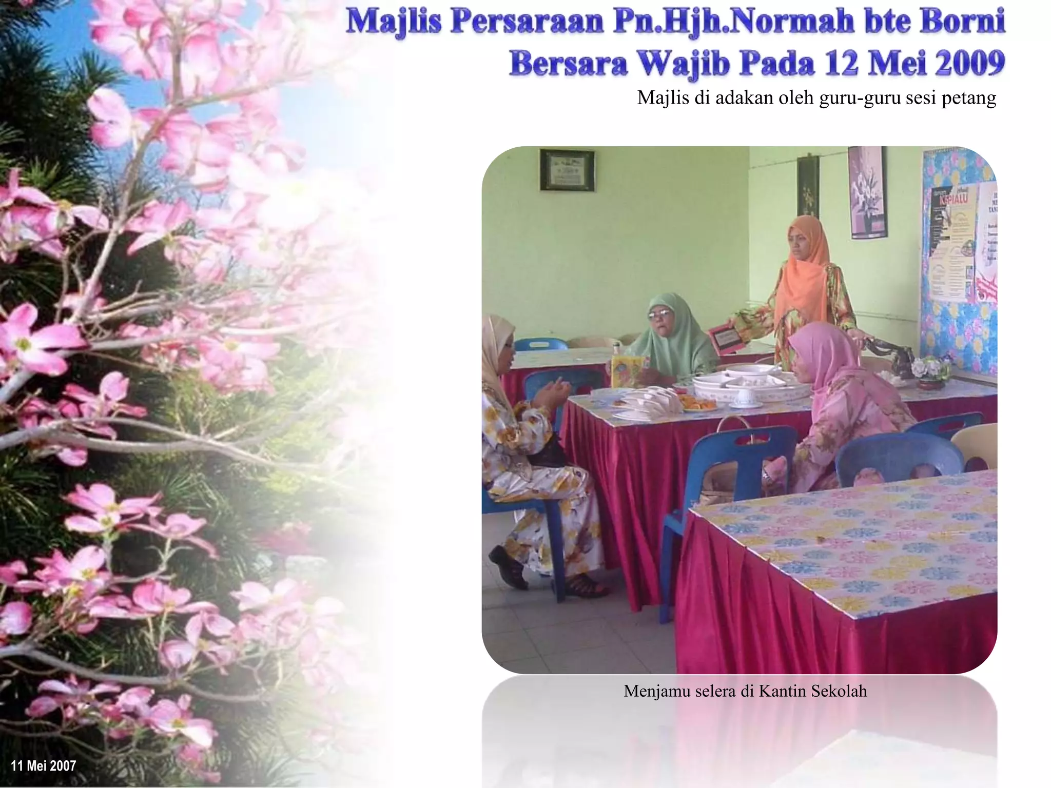 Majlis Persaraan Pn.Hjh.Normah bersama guru-guru Sesi Petang
