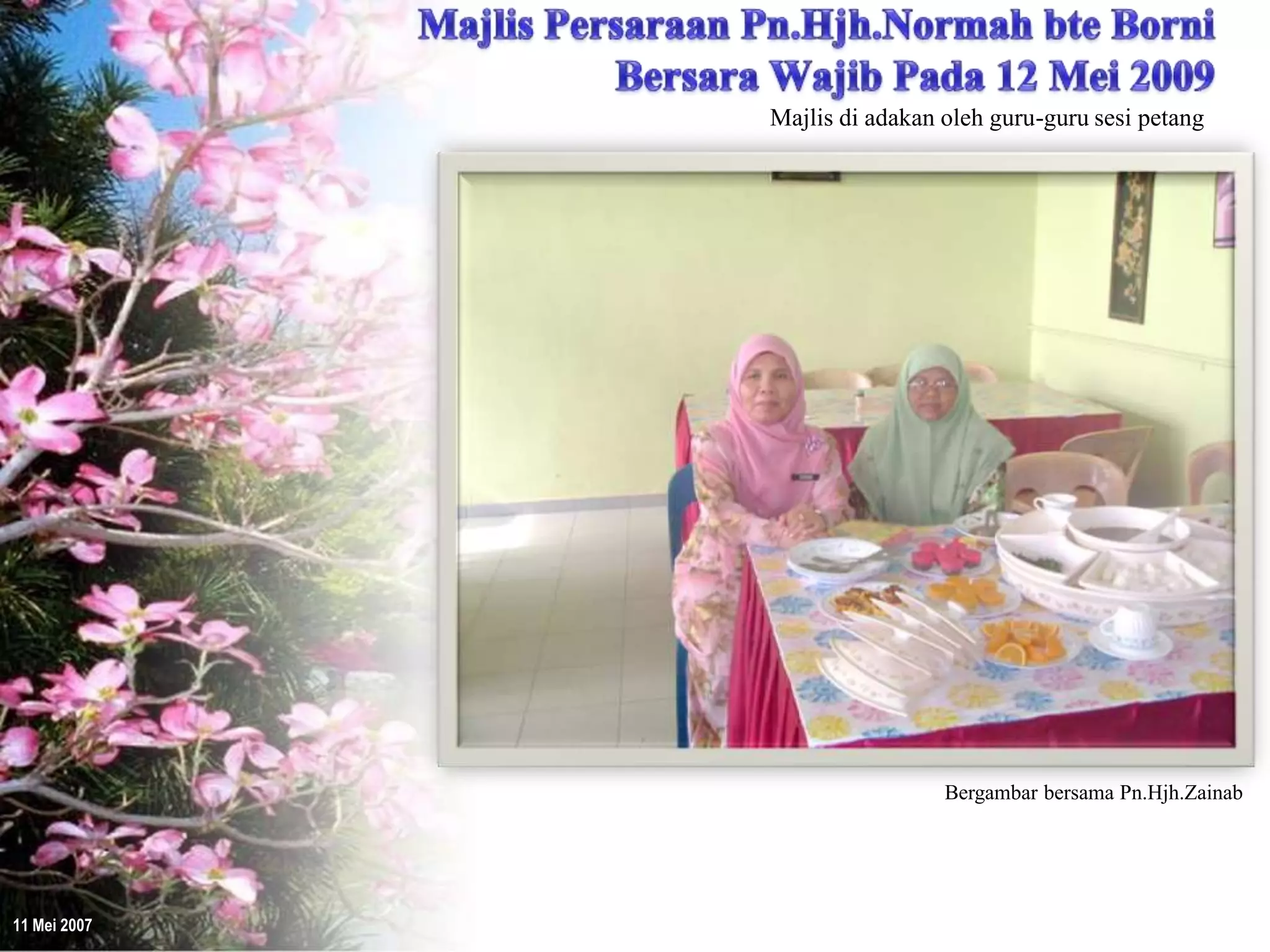 Majlis Persaraan Pn.Hjh.Normah bersama guru-guru Sesi Petang