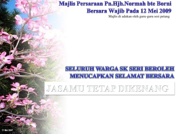 Majlis Persaraan Pn Hjh Normah Bersama Guru Guru Sesi Petang