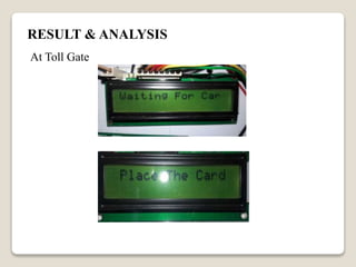 RFID based Highway Toll Fee Process System | PPTX